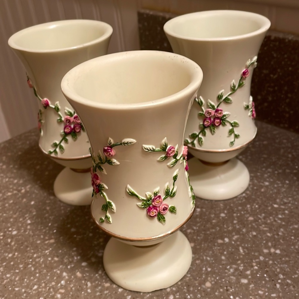 Springs hand painted vase.